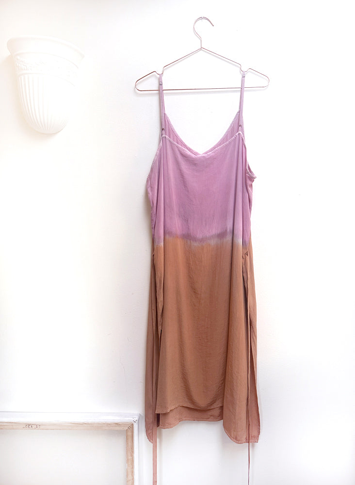 Kothi Slip Dress, blush dip dye imperfect sample, size 2XL