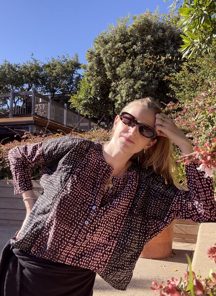 Fey top, foliage print