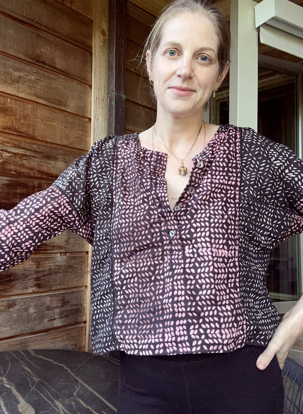 Fey top, foliage print