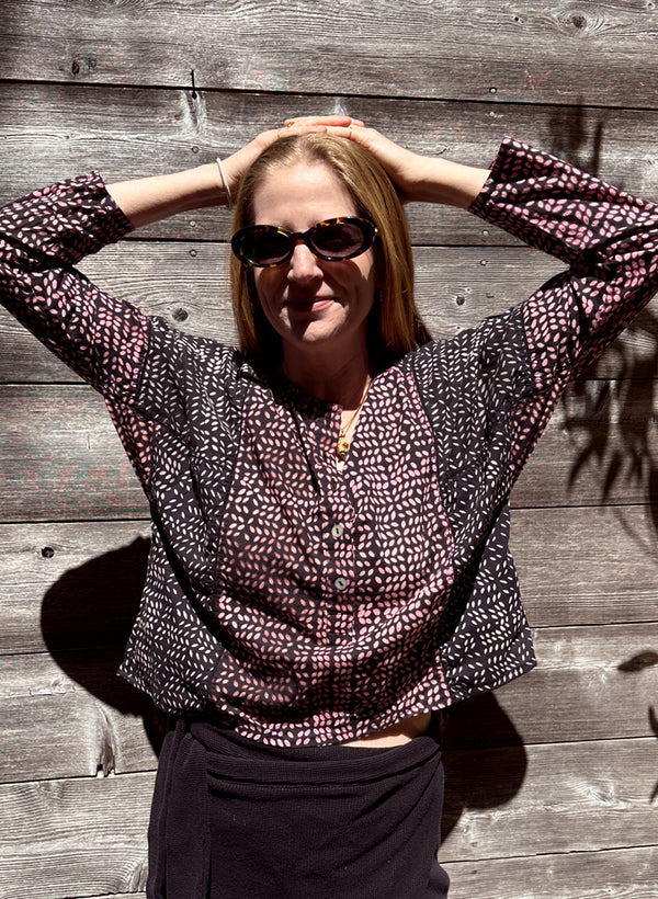 Fey top, foliage print