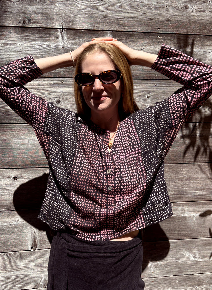 Fey top, foliage print