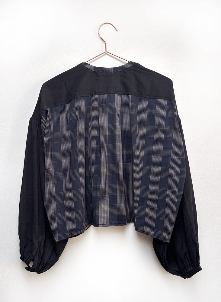 Lilith Shirt, sapphire plaid