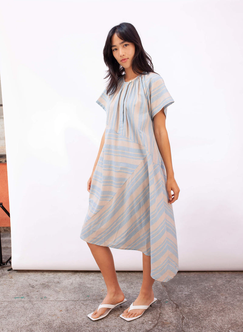 Leta Dress, cirrus stripe