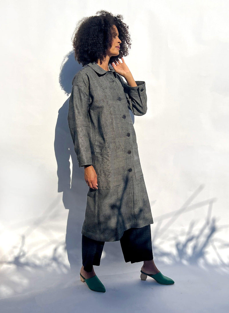 Unisex Monty Coat, black twill