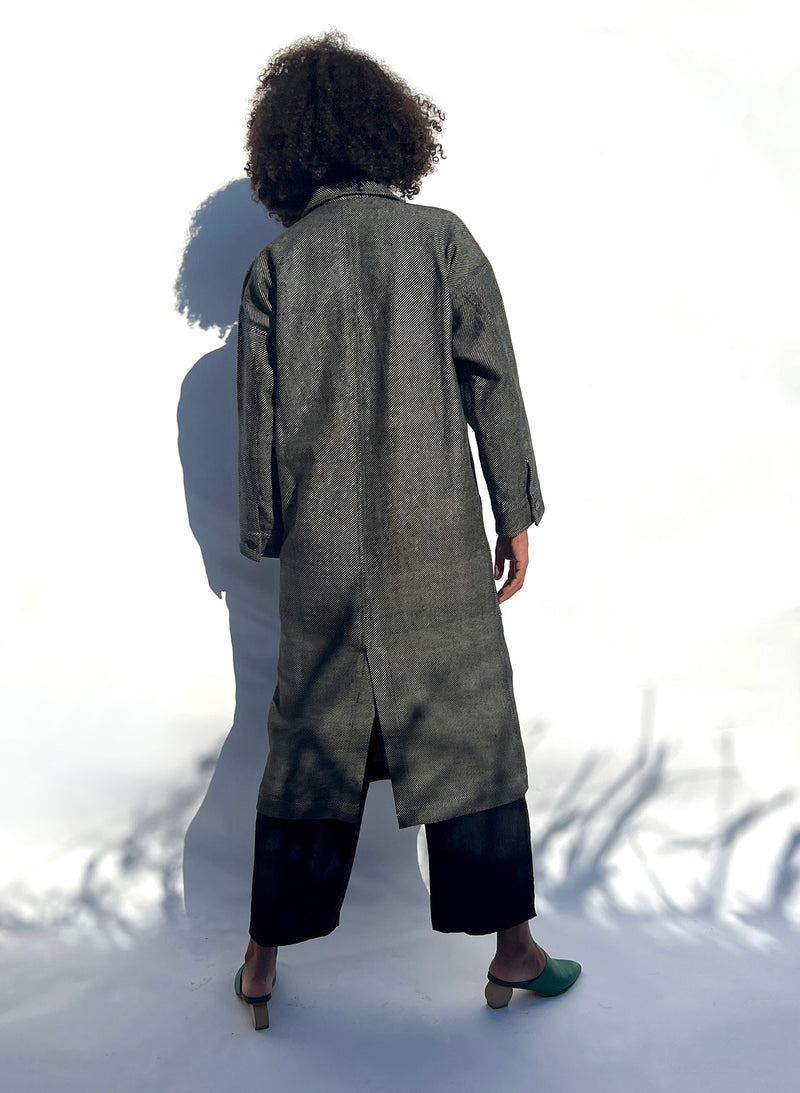 Unisex Monty Coat, black twill