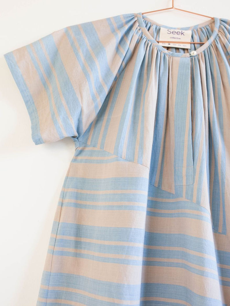 Leta Dress, cirrus stripe