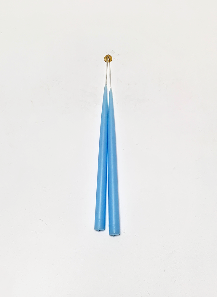 Taper Candles, ice blue